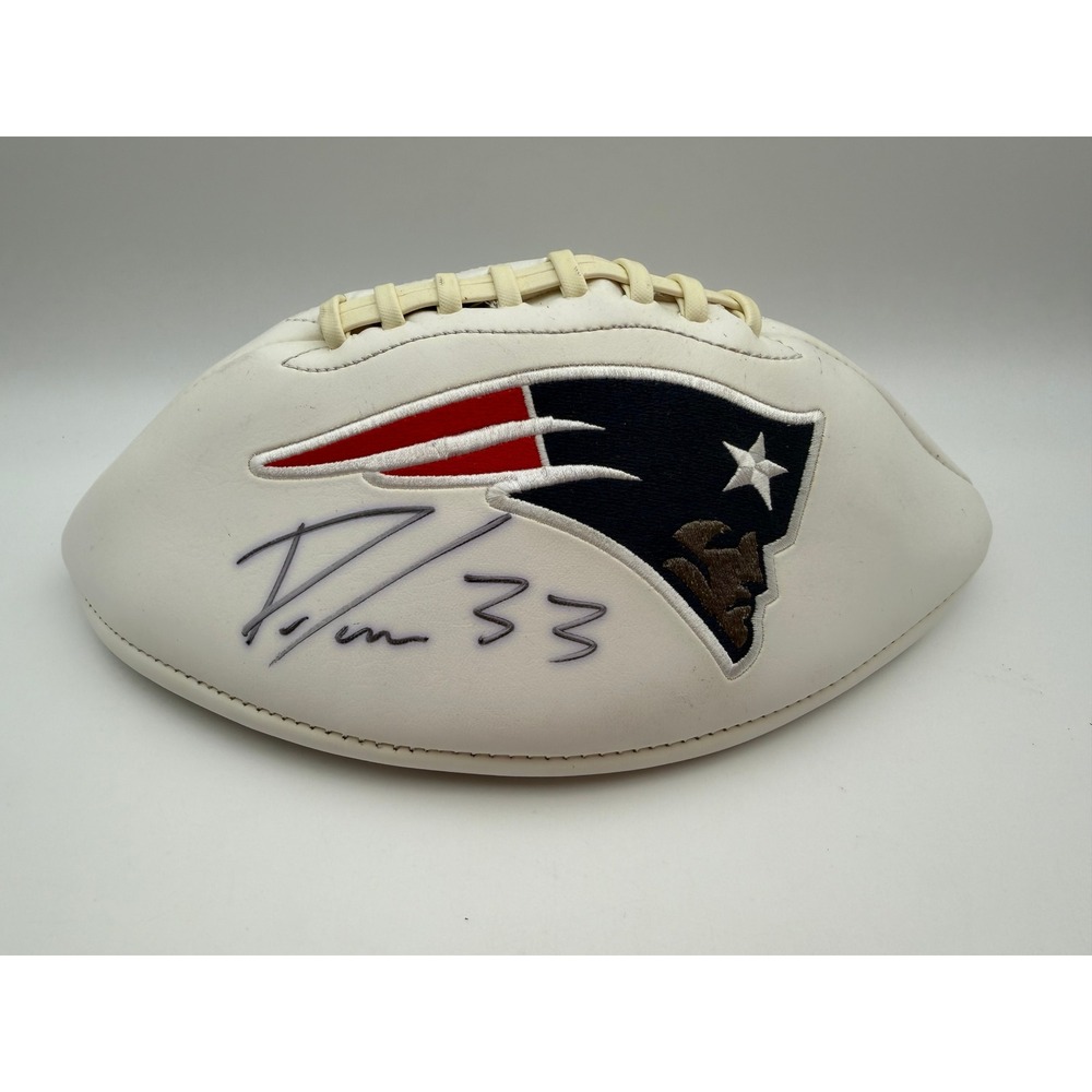 Dion Lewis Signed New England Patriots Rawlings Football JSA COA V93426 White